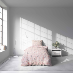 Pościeli dziecięcej "Swan Dreams". Pościel Dla Dzieci, 140x200 cm. Lekki i zabawny wzór łabędzi z kolorowymi tęczami – idealna pościel dla najmłodszych.