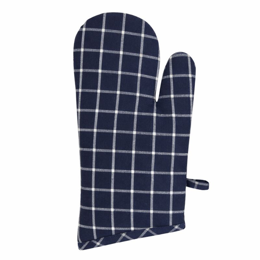 Rękawica kuchenna „Midnight Grid glove“. Rękawice kuchenne. Granatowy kuchenny rękawica w kratkę z białymi liniami. Rękawica kuchenna „Midnight Grid glove“. Rękawice kuchenne. Granatowy kuchenny rękawica w kratkę z białymi liniami.