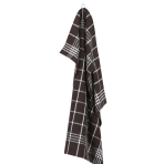 Ściereczki kuchenne „Espresso Kitchen Towel“. Ręczniki kuchenne. Ciemnobrązowa ściereczka kuchenna z klasycznym białym wzorem w kratę