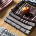 Ściereczki kuchenne „Espresso Kitchen Towel“. Ręczniki kuchenne. Ściereczka kuchenna w klasyczną brązowo-białą kratę