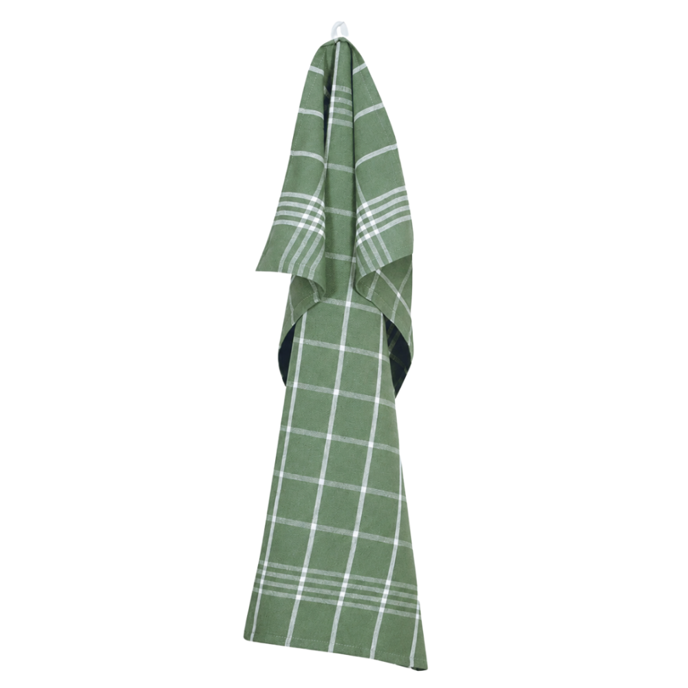 Ściereczki kuchenne „Farmhouse Kitchen Towel“. Ręczniki kuchenne. Zielony ręcznik kuchenny z klasycznym białym wzorem w kratę Ściereczki kuchenne „Farmhouse Kitchen Towel“. Ręczniki kuchenne. Zielony ręcznik kuchenny z klasycznym białym wzorem w kratę