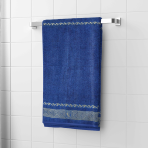 Ręcznik łazienkowy „Blue olympian“. Ręczniki, 50x100 cm, 70x140 cm. Elegancki ciemnoniebieski ręcznik, tworzący przytulną atmosferę w łazience.