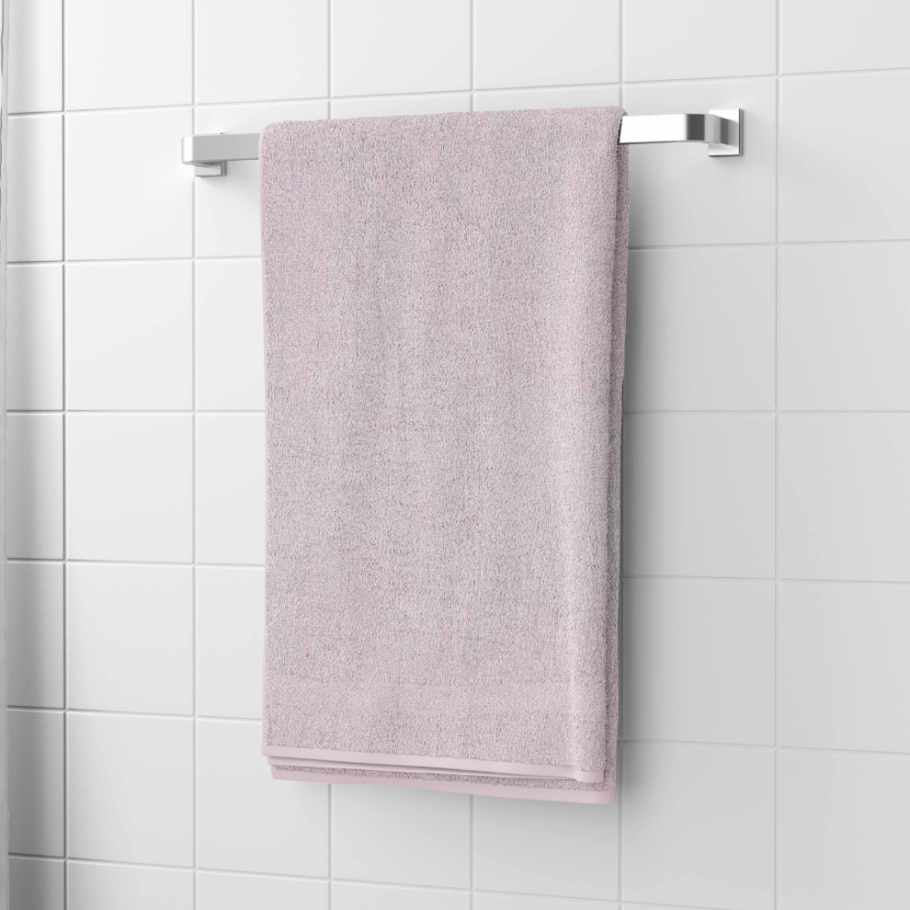 Ręcznik łazienkowy „Blush Economic Towel“. Ręczniki, 60x35 cm, 100x45 cm. Jasnoróżowy ręcznik bez wzorów, jednolity design