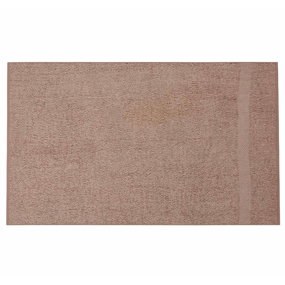 Ręcznik łazienkowy „Brown Economic Towel“. Ręczniki, 60x35 cm, 100x45 cm. Minimalistyczny brązowy ręcznik o fakturowanej powierzchni