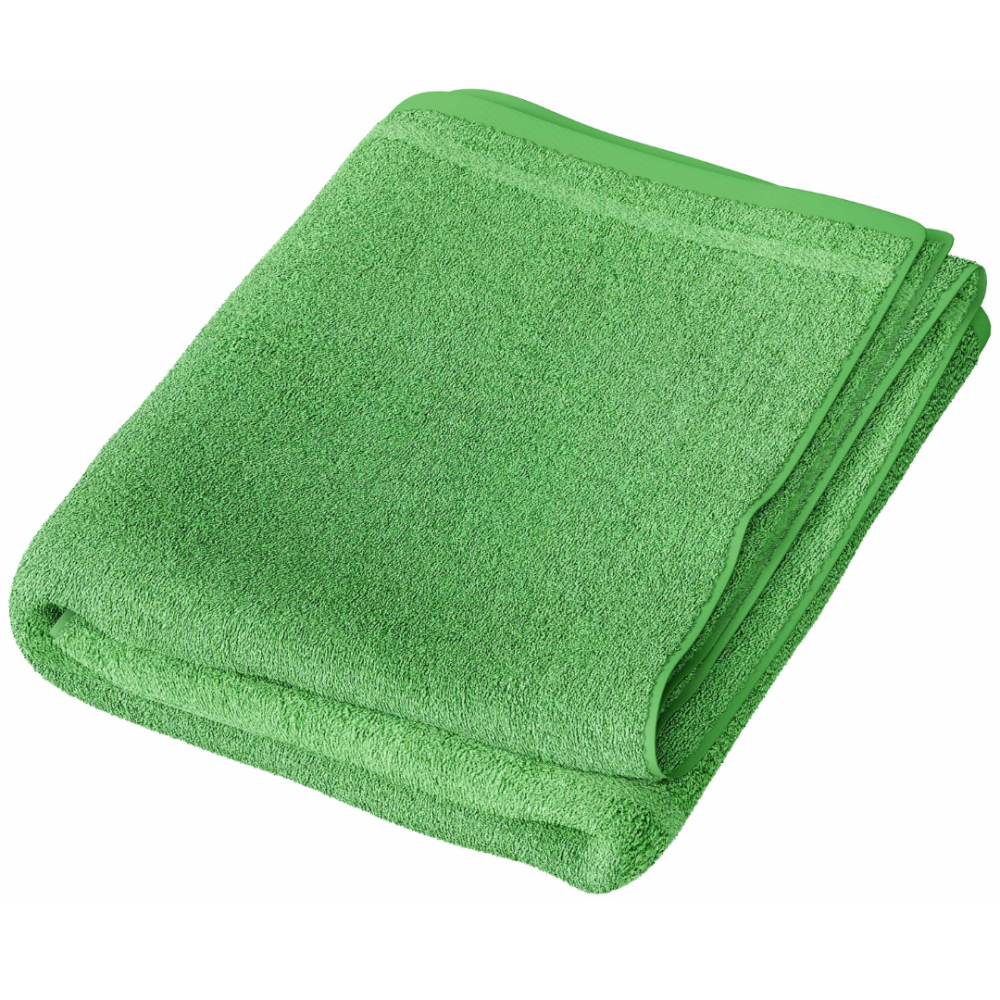 Ręcznik łazienkowy „Green Economic Towel“. Ręczniki, 60x35 cm, 100x45 cm. Zielony ręcznik w jednolitym, świeżym odcieniu zieleni