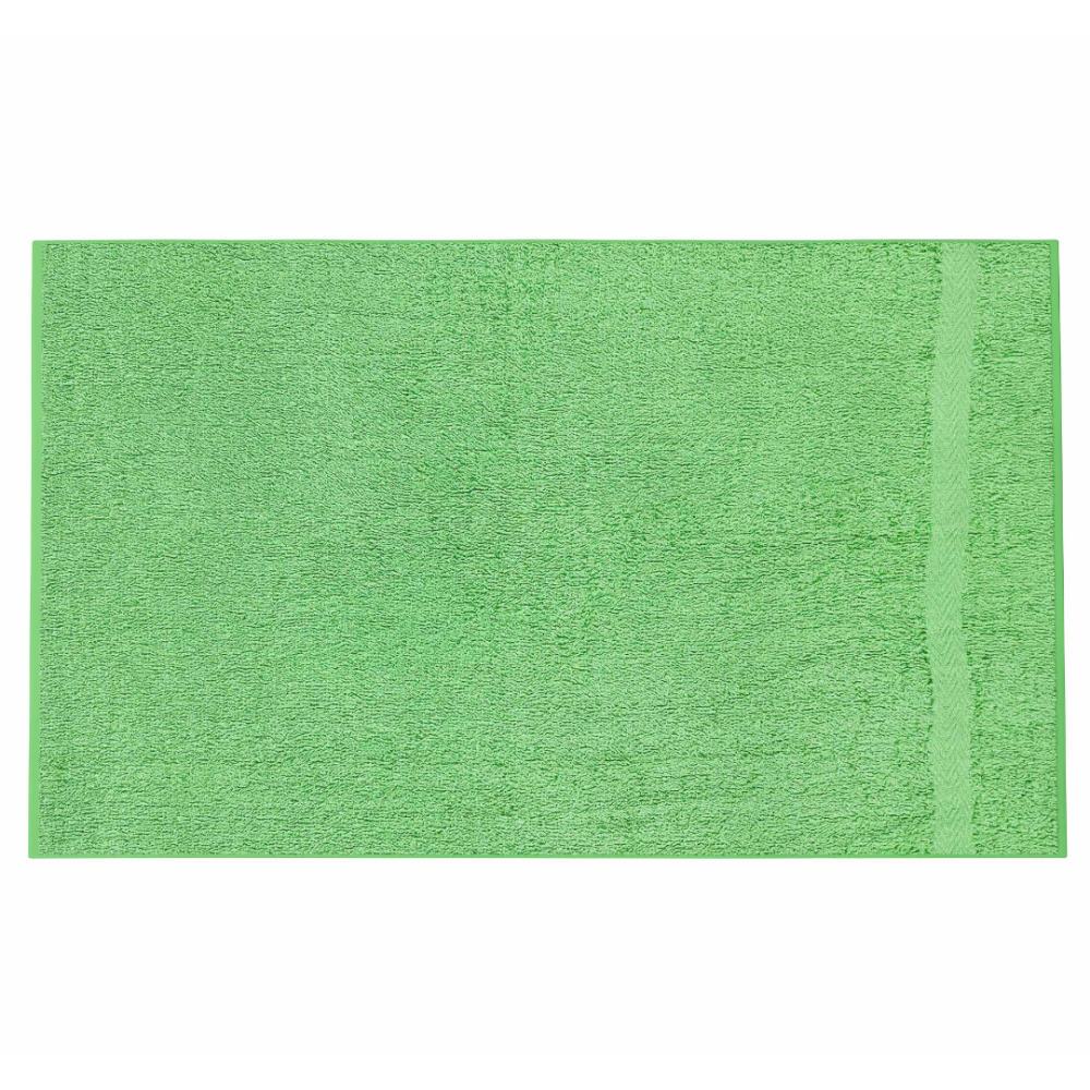 Ręcznik łazienkowy „Green Economic Towel“. Ręczniki, 60x35 cm, 100x45 cm. Ręcznik w odcieniu zieleni o fakturowanej powierzchni bez wyrazistych wzorów