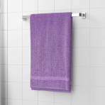Ręcznik łazienkowy „Purple Economic Towel“. Ręczniki, 60x35 cm, 100x45 cm. Intensywnie fioletowy ręcznik z subtelną lamówką na dole