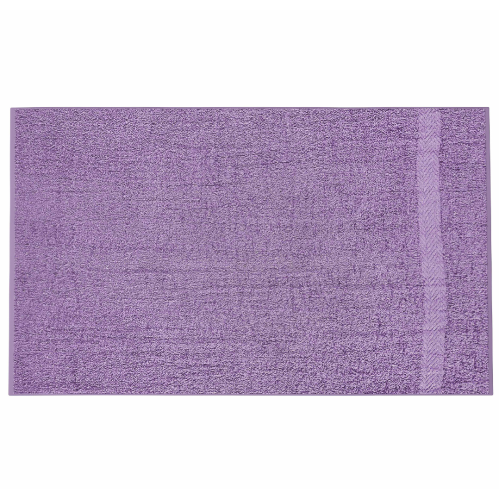 Ręcznik łazienkowy „Purple Economic Towel“. Ręczniki, 60x35 cm, 100x45 cm. Minimalistyczny fioletowy ręcznik w nowoczesnym wnętrzu łazienki