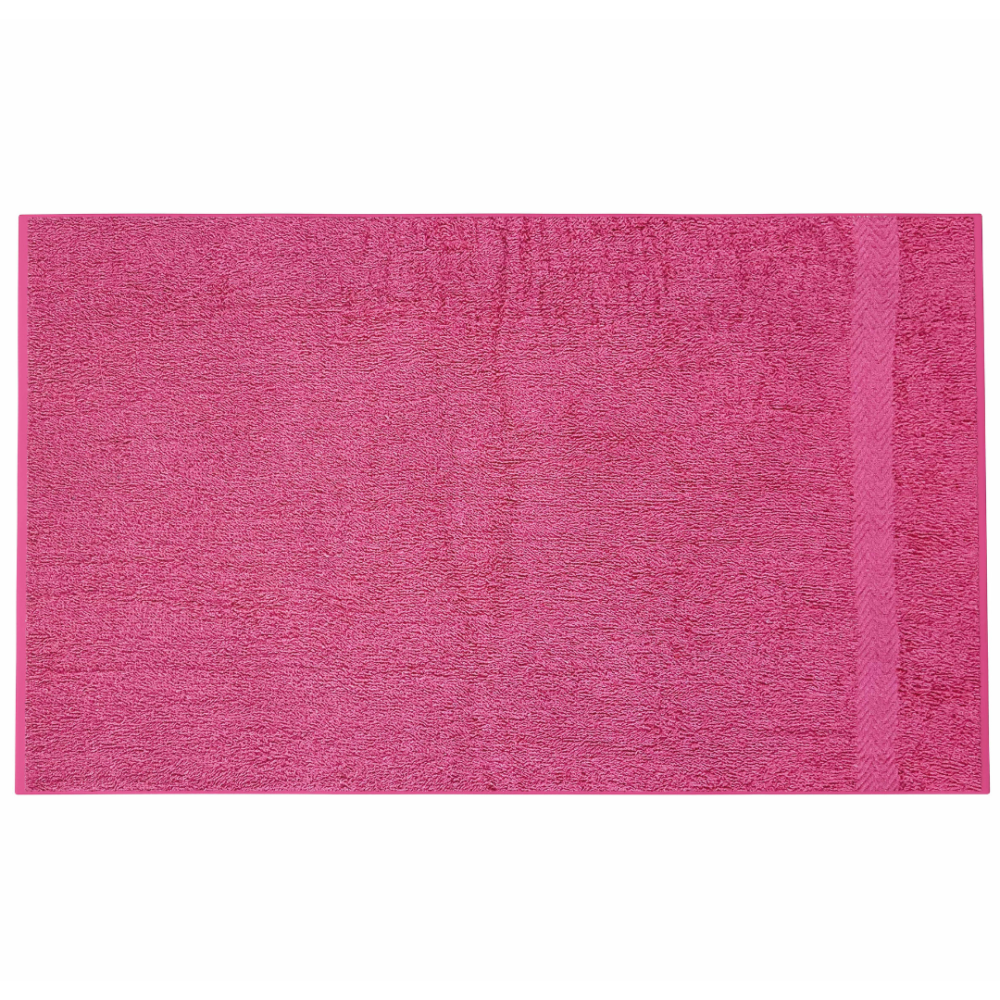 Ręcznik łazienkowy „Raspberry Economic Towel“. Ręczniki, 60x35 cm, 100x45 cm. Dwustronny różowy ręcznik w minimalistycznej łazience