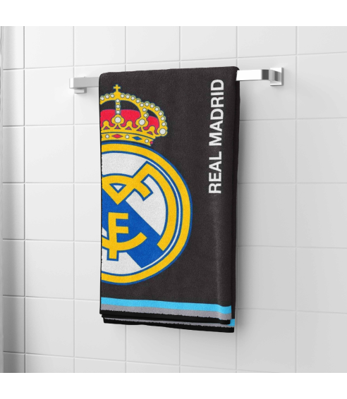 Ręcznik łazienkowy „Real Madrid black towel“. Ręczniki