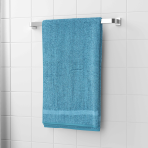Ręcznik łazienkowy „Waterloo Economic Towel“. Ręczniki, 60x35 cm, 100x45 cm. Jasnoniebieski ręcznik z nieco grubszą lamówką u dołu